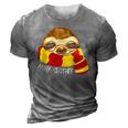 Hairy Slother Cute Sloth Gift Funny Spirit Animal 3D Print Casual Tshirt Grey