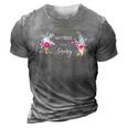 Happiness Is Being A Ammy Mothers Day Gift Grandma Flower 3D Print Casual Tshirt Grey