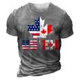 Happy Canada Day Usa Pride Us Flag Day Useh Canadian 3D Print Casual Tshirt Grey