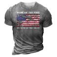 Home Of The Free Because Brave Grunge 3D Print Casual Tshirt Grey