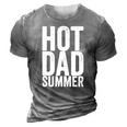 Hot Dad Summer Outdoor Adventure 3D Print Casual Tshirt Grey