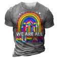 Human Lgbt Flag Gay Pride Month Transgender Rainbow Lesbian 3D Print Casual Tshirt Grey