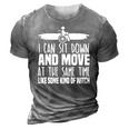 I Can Sit Down And Move At The Same Time Wheelchair Handicap 3D Print Casual Tshirt Grey