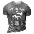 I Do My Own Stunts Get Well Funny Horse Riders Animal 3D Print Casual Tshirt Grey