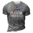 Im A Little Firecracker Patriotic 4Th Of July American 3D Print Casual Tshirt Grey