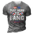 Im Just Here To Bang 4Th Of July Fireworks Fourth Of July 3D Print Casual Tshirt Grey