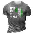 Its In My Dna Proud Nigeria Africa Usa Fingerprint 3D Print Casual Tshirt Grey