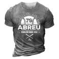 Jose Abreu Fearless Since 2014 Baseball 3D Print Casual Tshirt Grey
