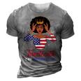 Juneteenth Is My Independence Day 4Th July Black Afro Flag 3D Print Casual Tshirt Grey