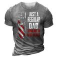 Just A Regular Dad Trying Not To Raise Liberals -- On Back 3D Print Casual Tshirt Grey