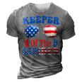 Keeper Of The Gender 4Th Of July Baby Gender Reveal 3D Print Casual Tshirt Grey