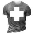 Lightly Weathered Peace Christ White Cross Paint On Various 3D Print Casual Tshirt Grey