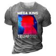 Mega King Usa Flag Proud Ultra Maga Trump 2024 Anti Biden 3D Print Casual Tshirt Grey