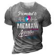 Memaw Gift Promoted To Memaw Again Est 2022 Grandma 3D Print Casual Tshirt Grey