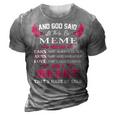 Meme Grandma Gift And God Said Let There Be Meme 3D Print Casual Tshirt Grey