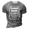 Mens Cornhole Champion Boss Of The Toss Pappy 3D Print Casual Tshirt Grey