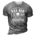 Mens Dad Bod Funny Whiskey Bourbon Lover Fathers Day Gift For Dad 3D Print Casual Tshirt Grey