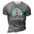 Mens Daddy Rainbow Gifts For Men Dad Family Matching Birthday 3D Print Casual Tshirt Grey