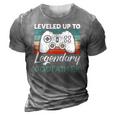 Mens Leveled Up To Legendary Godfather - Uncle Godfather 3D Print Casual Tshirt Grey