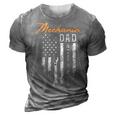 Mens Mechanic Dad Like A Normal Dad Only Cooler Usa Flag 3D Print Casual Tshirt Grey