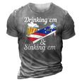 Mens Men Or Women Drinking Yard Game - Funny Cornhole 3D Print Casual Tshirt Grey