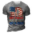 Mens My First 4Th Of July As A Dad July 4Th New Dad Usa Flag 3D Print Casual Tshirt Grey