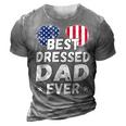 Mens Patriotic Dad - Best Dad Ever 4Th Of July American Flag 3D Print Casual Tshirt Grey