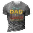 Mens Proud Dad Of An Official Teenager 13Th Birthday Son Daughter 3D Print Casual Tshirt Grey