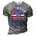 Mens Red White Cycling Dad 4Th Of July American Flag Gift 3D Print Casual Tshirt Grey