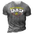 Mens Softball Dad Softball Lover For Father Fathers Day Dad Men 3D Print Casual Tshirt Grey
