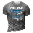 Mens Step-Dad Of The Birthday Boy Monster Truck Birthday 3D Print Casual Tshirt Grey