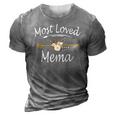 Most Loved Mema Cute Mothers Day Gifts 3D Print Casual Tshirt Grey