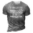 My Papa Is My Hero Firefighter For Grandchild Kids 3D Print Casual Tshirt Grey