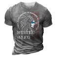 Native American Hustle Hard Urban Gang Ster Clothing 3D Print Casual Tshirt Grey