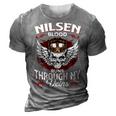 Nilsen Blood Runs Through My Veins Name 3D Print Casual Tshirt Grey