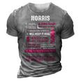 Norris Name Gift Norris V2 3D Print Casual Tshirt Grey