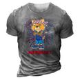 Orange Tabby Gangsta Cat Tattoos Bandana July 4Th Cat Lover 3D Print Casual Tshirt Grey