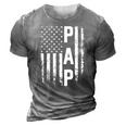 Pap Gift America Flag Gift For Men Fathers Day 3D Print Casual Tshirt Grey