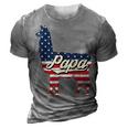 Papa Llama 4Th Of July American Flag Patriotic Dad Father 3D Print Casual Tshirt Grey