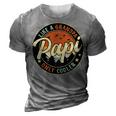 Papi Like A Grandpa Only Cooler Vintage Retro Fathers Day 3D Print Casual Tshirt Grey