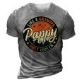 Pappy Like A Grandpa Only Cooler Vintage Retro Fathers Day 3D Print Casual Tshirt Grey
