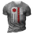 Paramedic Usa America Flag Star Of Life 3D Print Casual Tshirt Grey