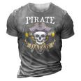 Pirate Daddy Matching Family Dad 3D Print Casual Tshirt Grey