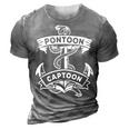 Pontoon Boat Anchor Captain Captoon  3D Print Casual Tshirt Grey