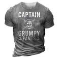 Pontoon Captain Grumpy Pants Pontooning 3D Print Casual Tshirt Grey