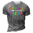Preschool Rocks 3D Print Casual Tshirt Grey