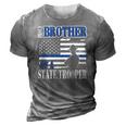 Proud Brother Of A State Police Officer 3D Print Casual Tshirt Grey