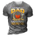 Proud Dad Of A Basketball Senior 3D Print Casual Tshirt Grey