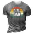 Retro Girl Dad Proud Father Love Dad Of Girls Vintage 3D Print Casual Tshirt Grey