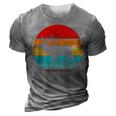 Retro Vintage Elk 3D Print Casual Tshirt Grey